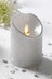 Real Wax Silver LED Candle