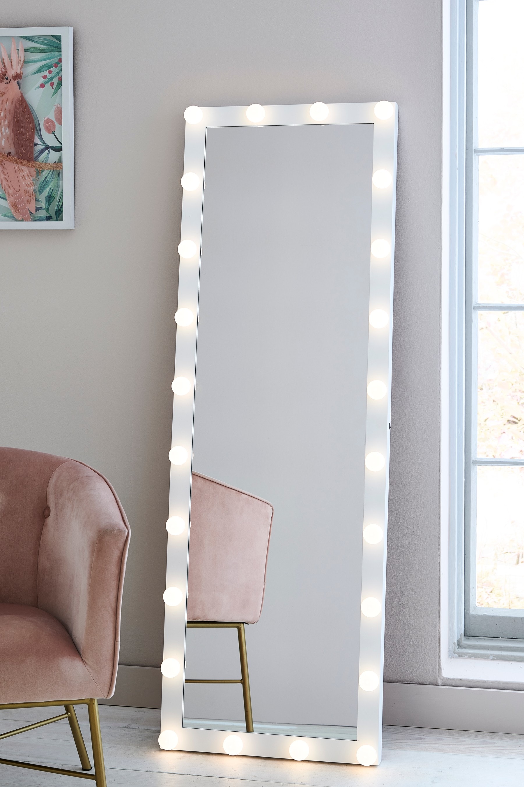 Buy Hollywood Lit Floor Mirror from the Next UK online shop