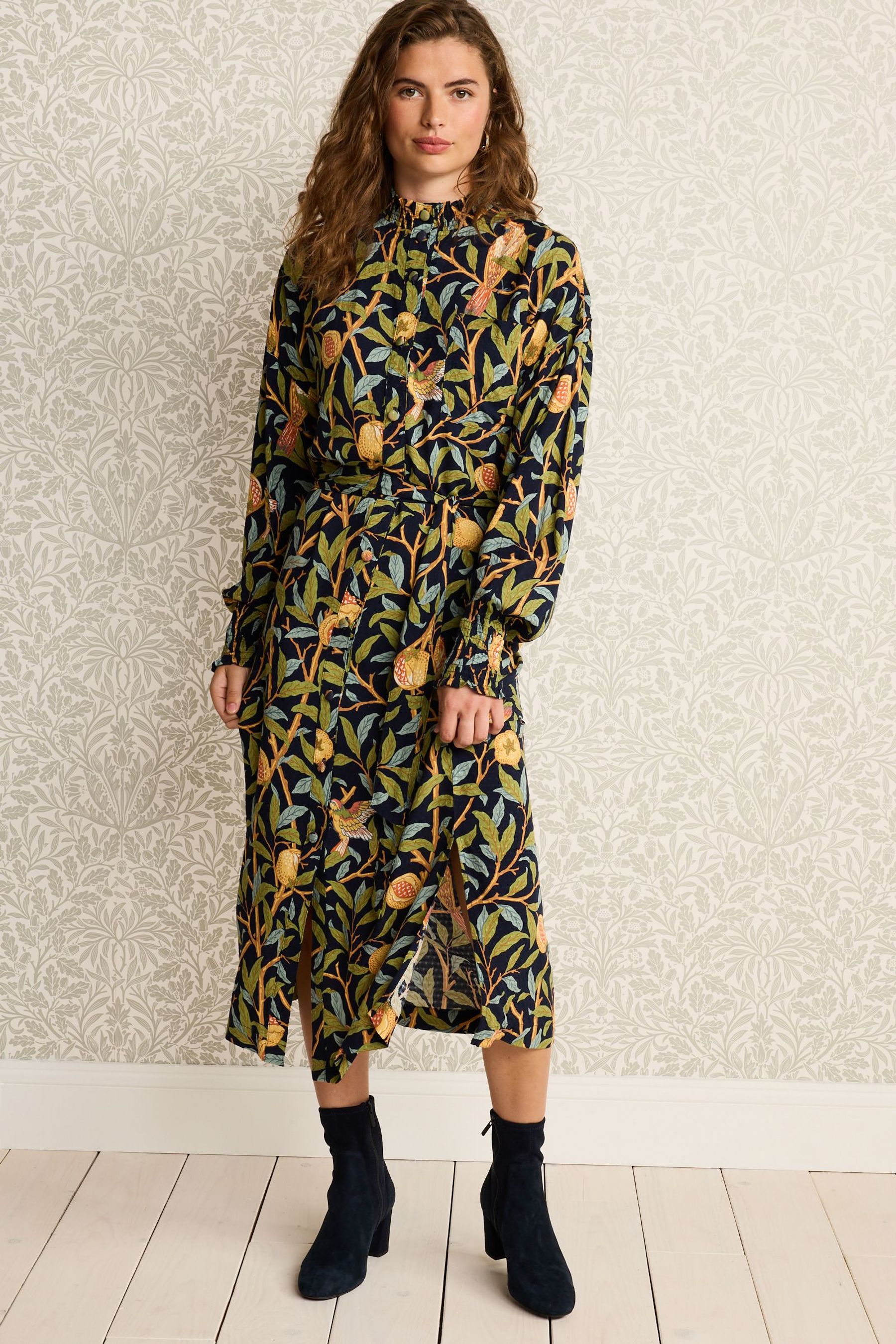 Buy Shirred Neck Shirt Dress from Next Ireland
