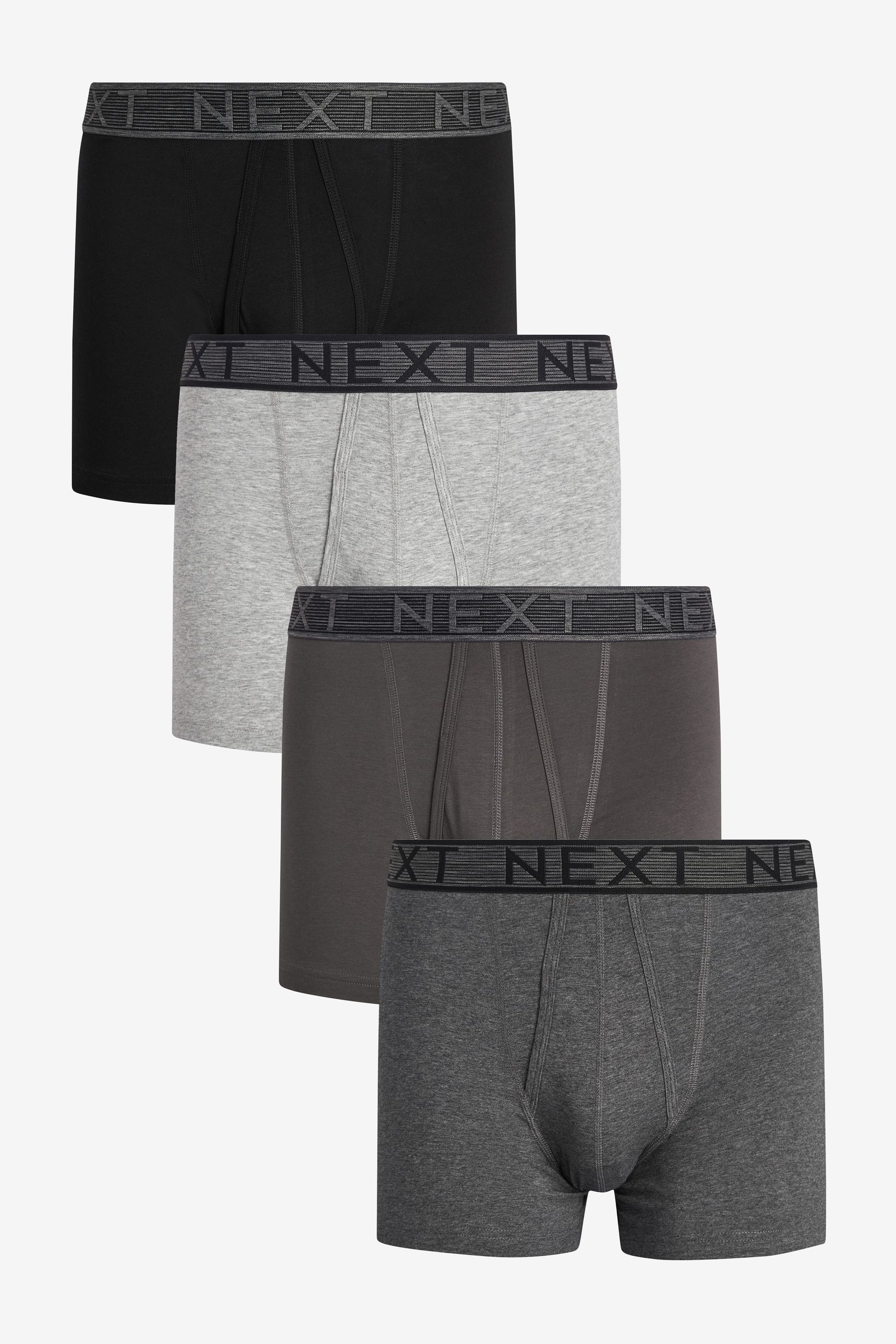 Buy Grey 4 pack A-Front Boxers from the Next UK online shop