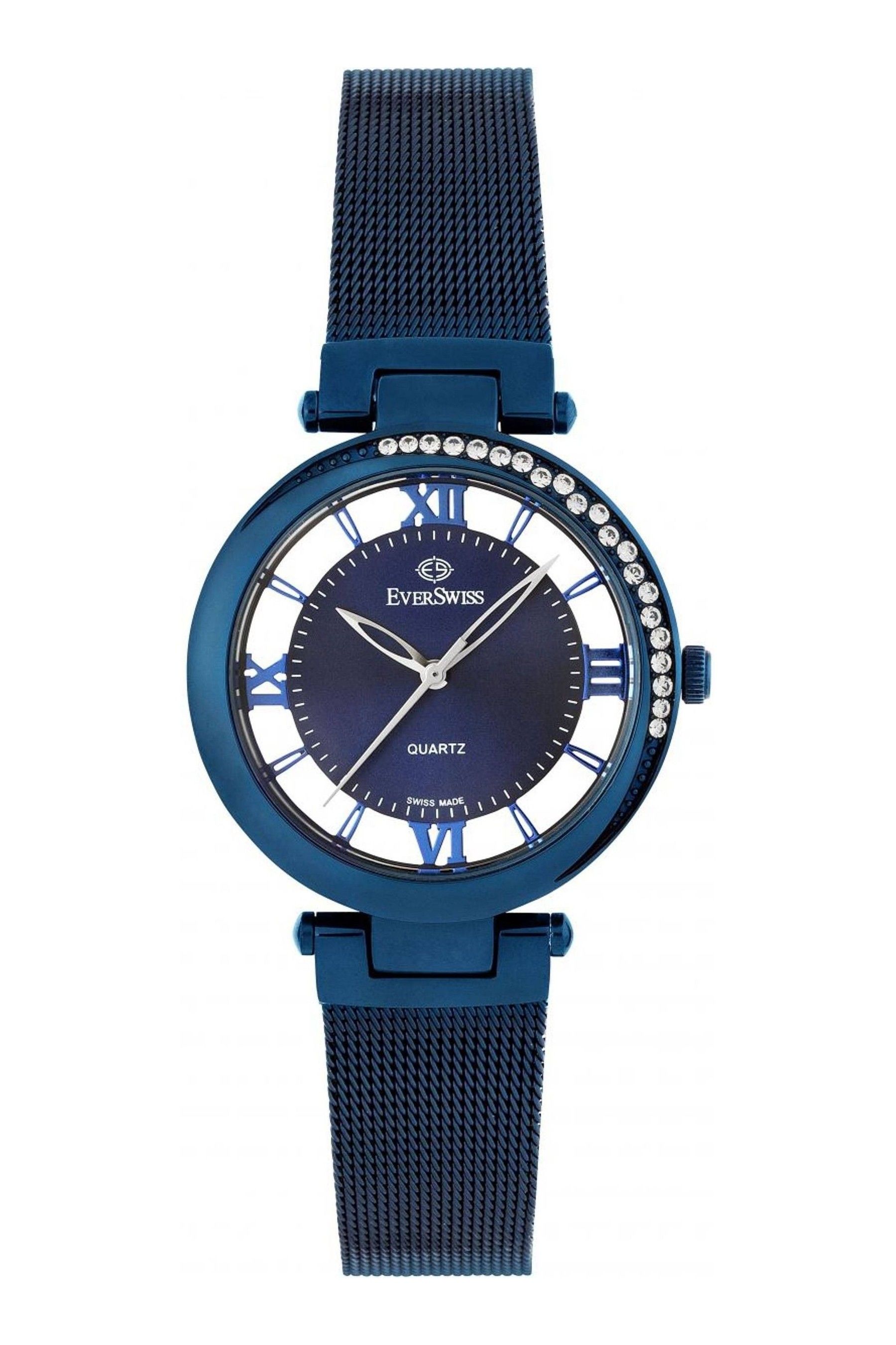 Buy EverSwiss Ladies Blue Crystaline Trend Watch from the Next UK