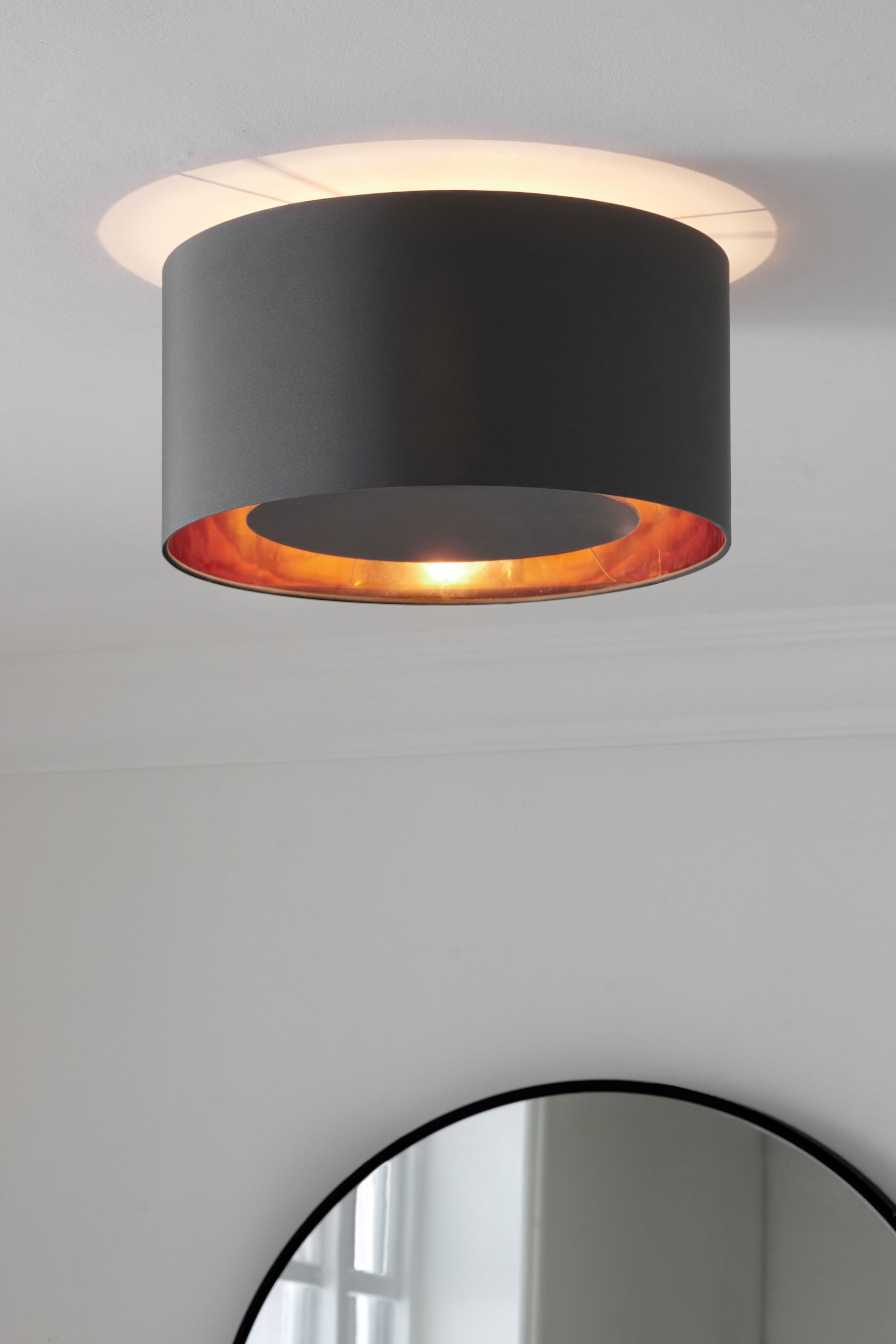 grey flush ceiling light