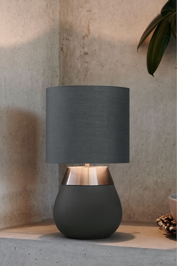 Charcoal Grey Kit Touch Table Lamp