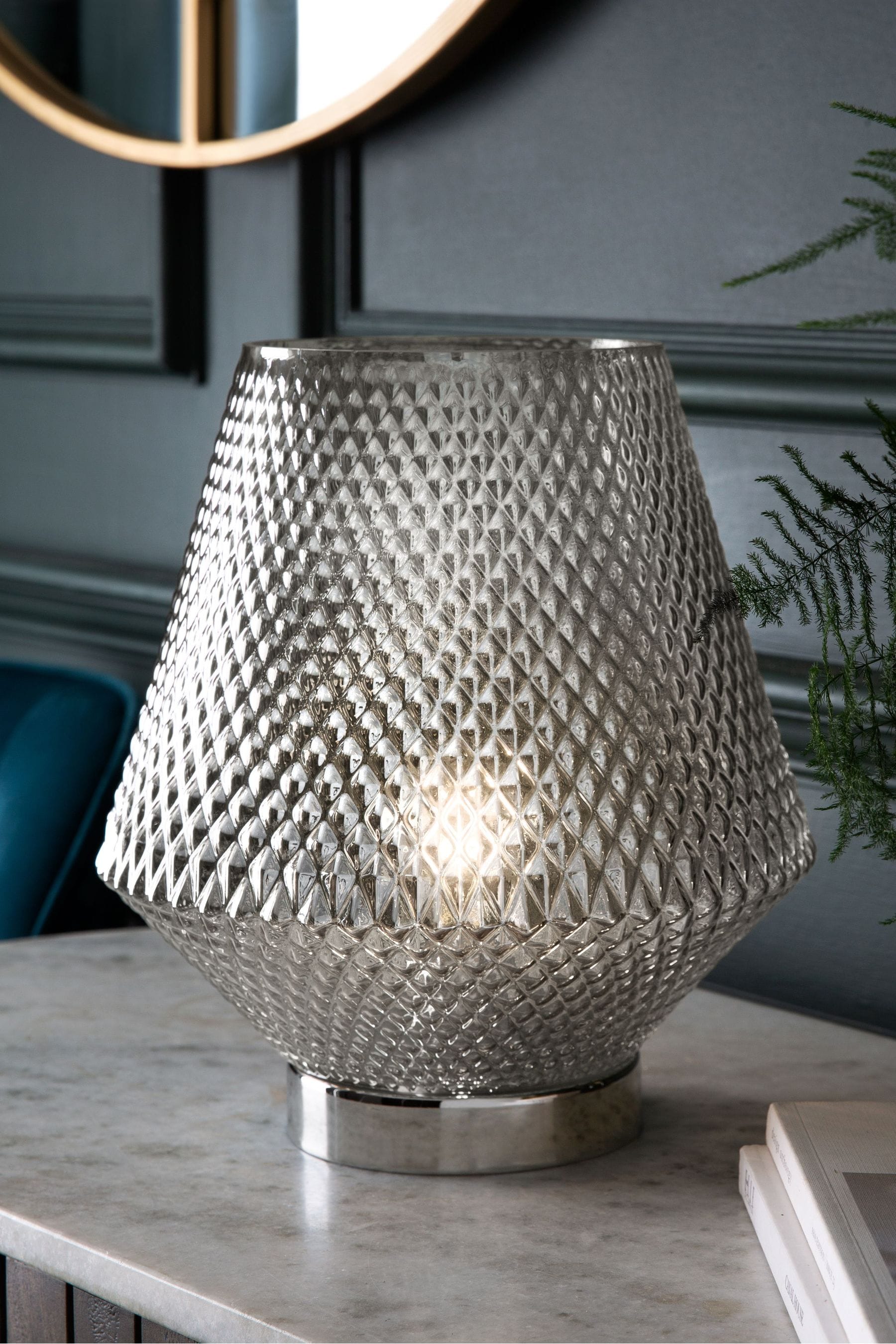 Glass store battery lamp