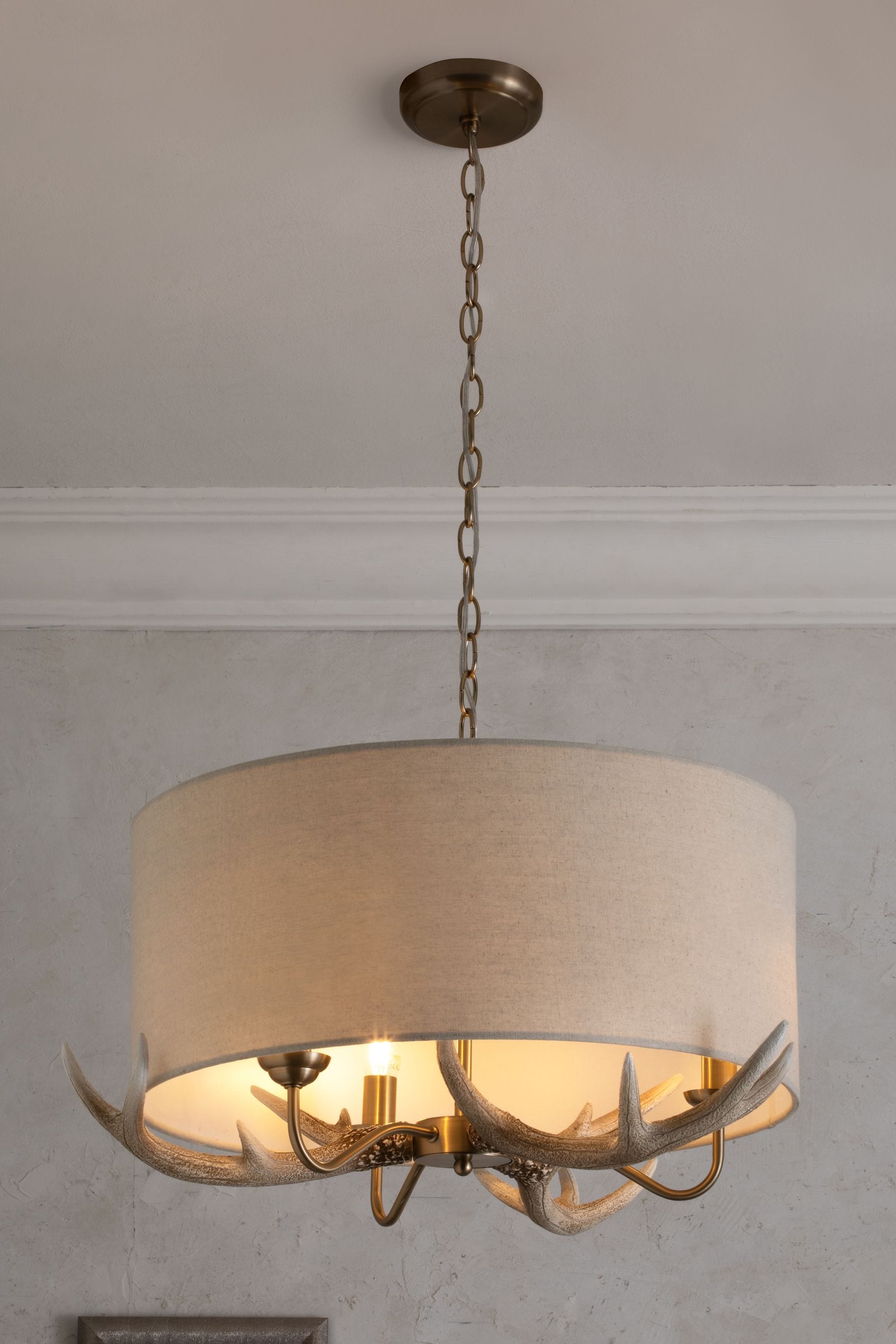 Buy Natural Antler 3 Light Chandelier Ceiling Light from the Next