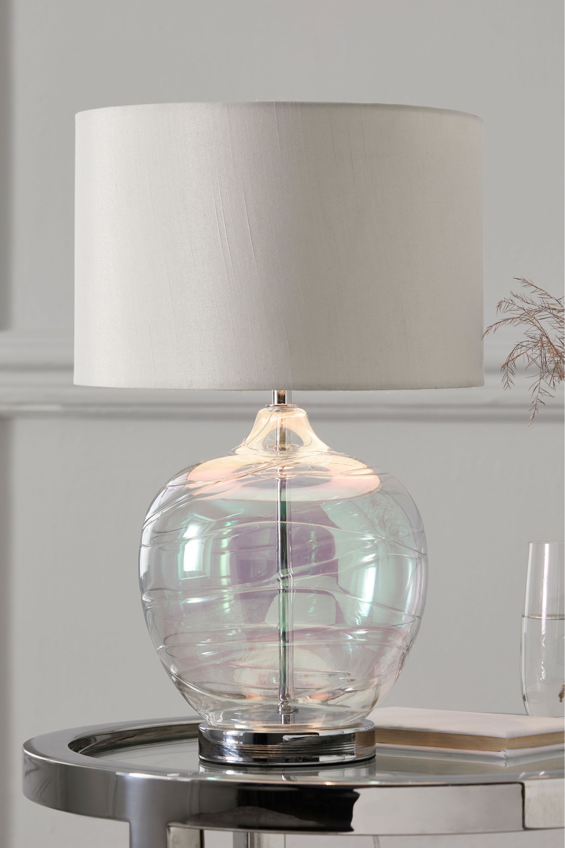Iridescent table lamp store