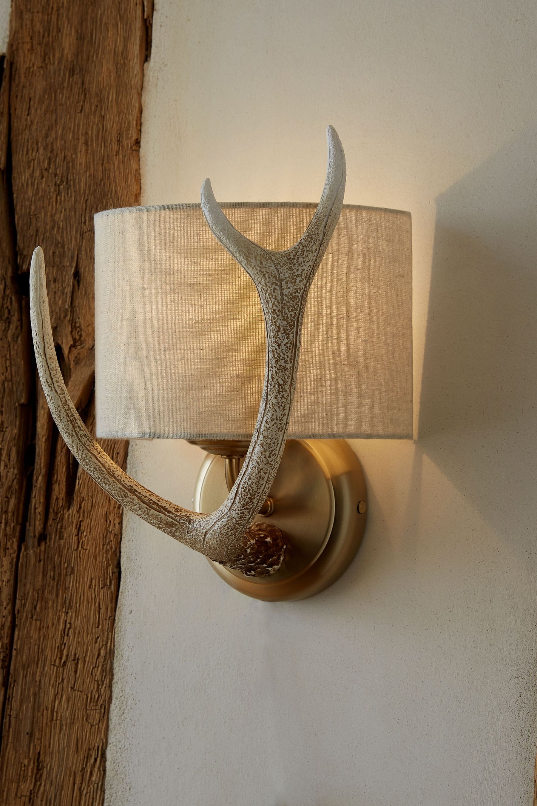 Antler wall light deals fixture