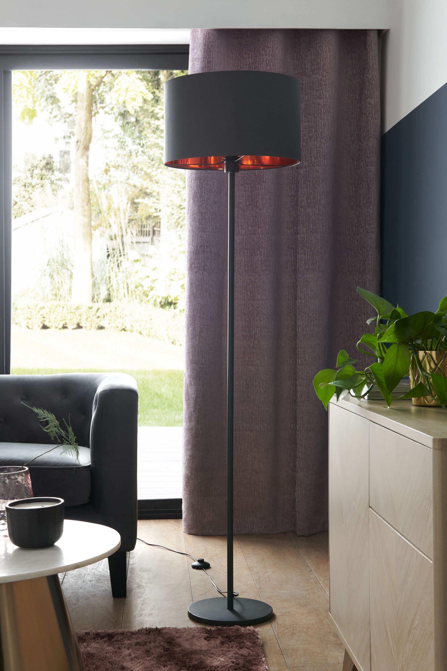 Grey floor lamp next deals