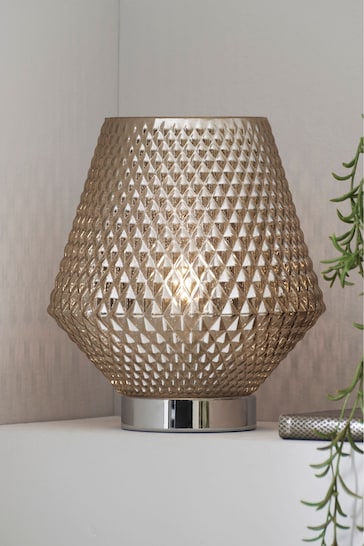 Champagne Gold Battery Operated Medium Tapered Ambient Lamp