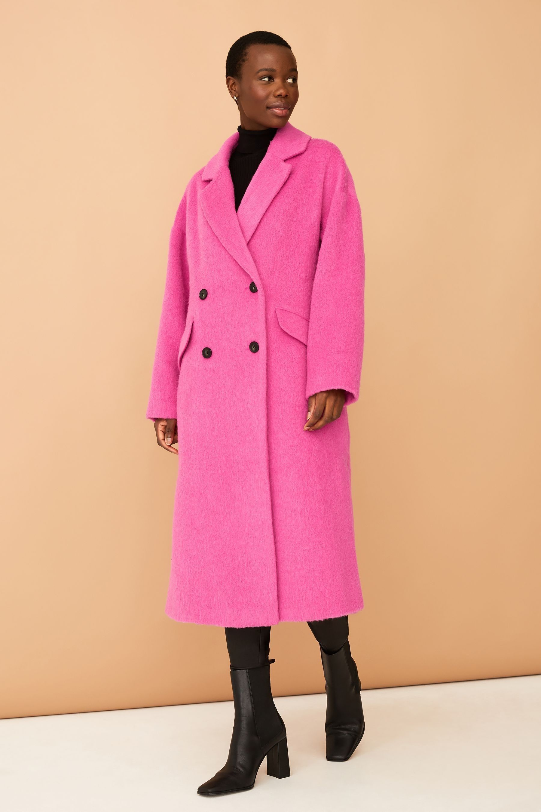 pink formal coat