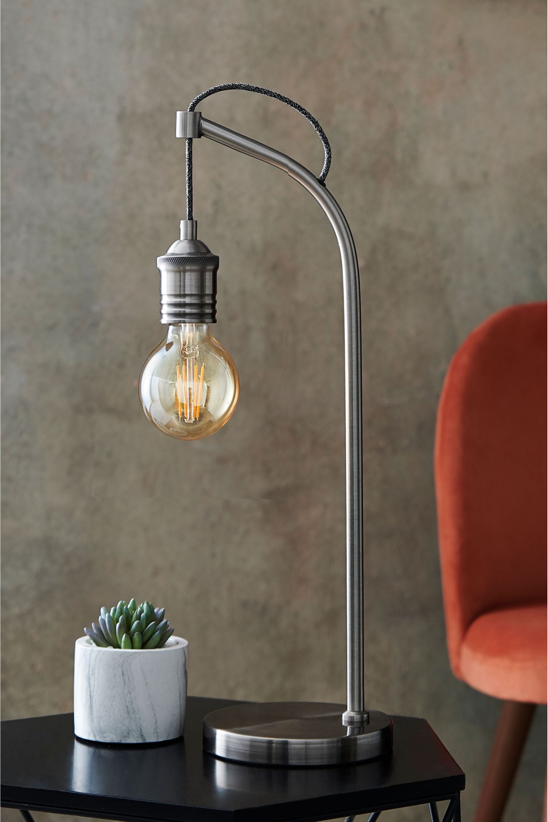 Buy Brushed Silver Newark Table Lamp from the Next UK online shop
