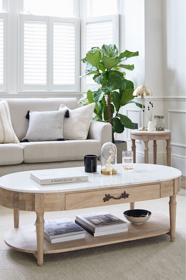 Buy Brigitte Marble And Mango Wood Coffee Table from the Next UK online shop