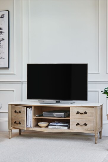 Buy Brigitte Marble And Mango Wood TV Unit from the Next UK online shop