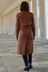 Tan Brown Leather Trench Coat