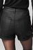 Black Coated Denim Shorts