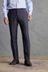 Navy Slim Fit Signature Marzotto Italian Fabric Textured Suit: Trousers