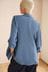 Blue Relaxed Ruched Sleeve Blazer