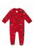 Chelsea Peers Red Kids' Recycled Fibre Red Christmas Cockapoo Print Sleepsuit