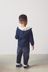 Navy Blue Borg Lined Hooded Cardigan (3mths-7yrs)