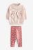 Pink Bow Sweatshirt & Leggings Set (3mths-7yrs)