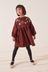 Chocolate Brown Sequin Cosy Long Sleeve Dress (3-16yrs)
