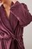 Berry Red Supersoft Ribbed Dressing Gown