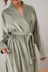 Khaki Supersoft Ribbed Dressing Gown