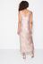 Pink Wave Sequin Sleeveless Column Midi Occasion Dress