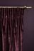 Plum Purple Collection Luxe Heavyweight Plush Velvet Pencil Pleat Lined Curtains