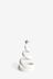 White Resin Spiral Christmas Tree Ornament