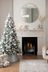 White Wooden Snowflake Christmas Tree Ornament