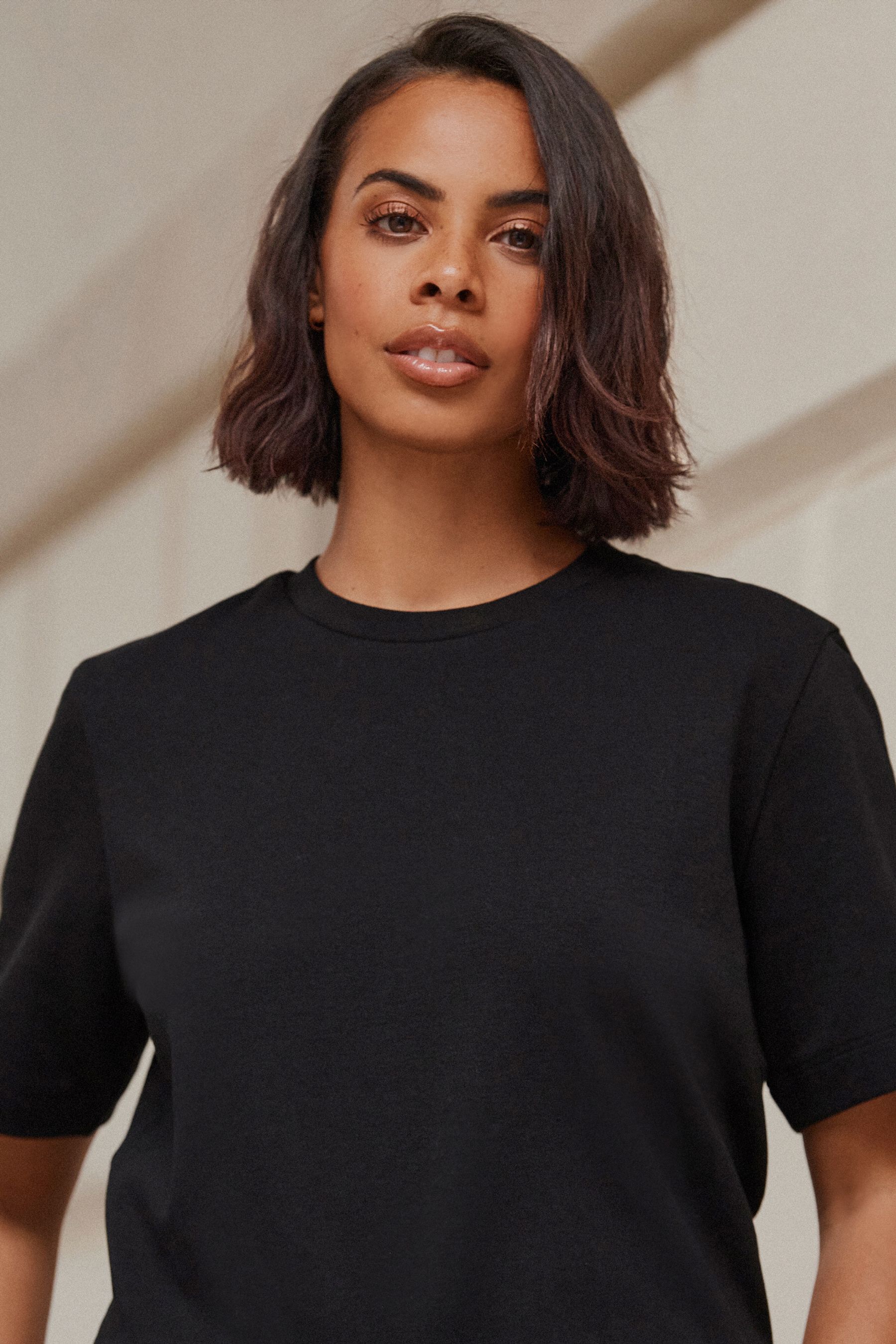 Black Heavyweight Short Sleeve Crew Neck T Shirt