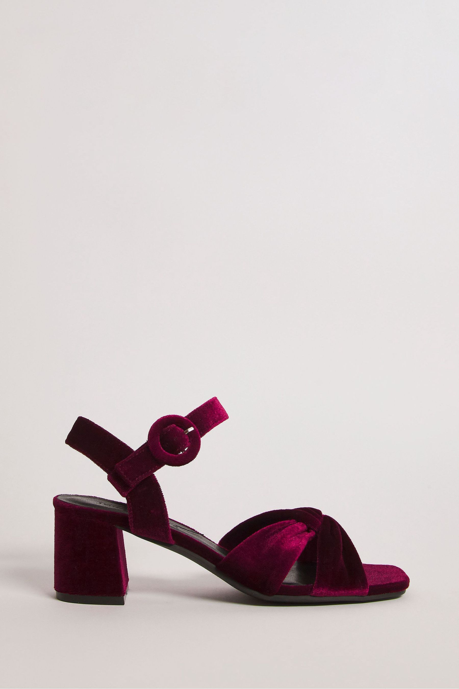 JD Williams Red Wine Crossover Vamp Occasion Sandals In Wide Fit
