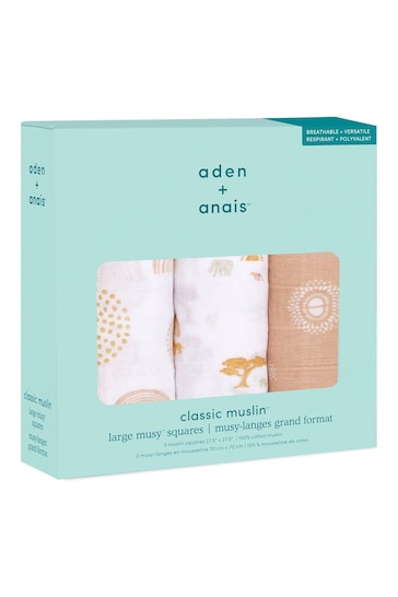 aden + anais Cotton Muslin Squares 3 Pack