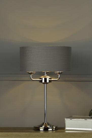 Laura Ashley Charcoal Sorrento 3 Light Table Lamp Shade