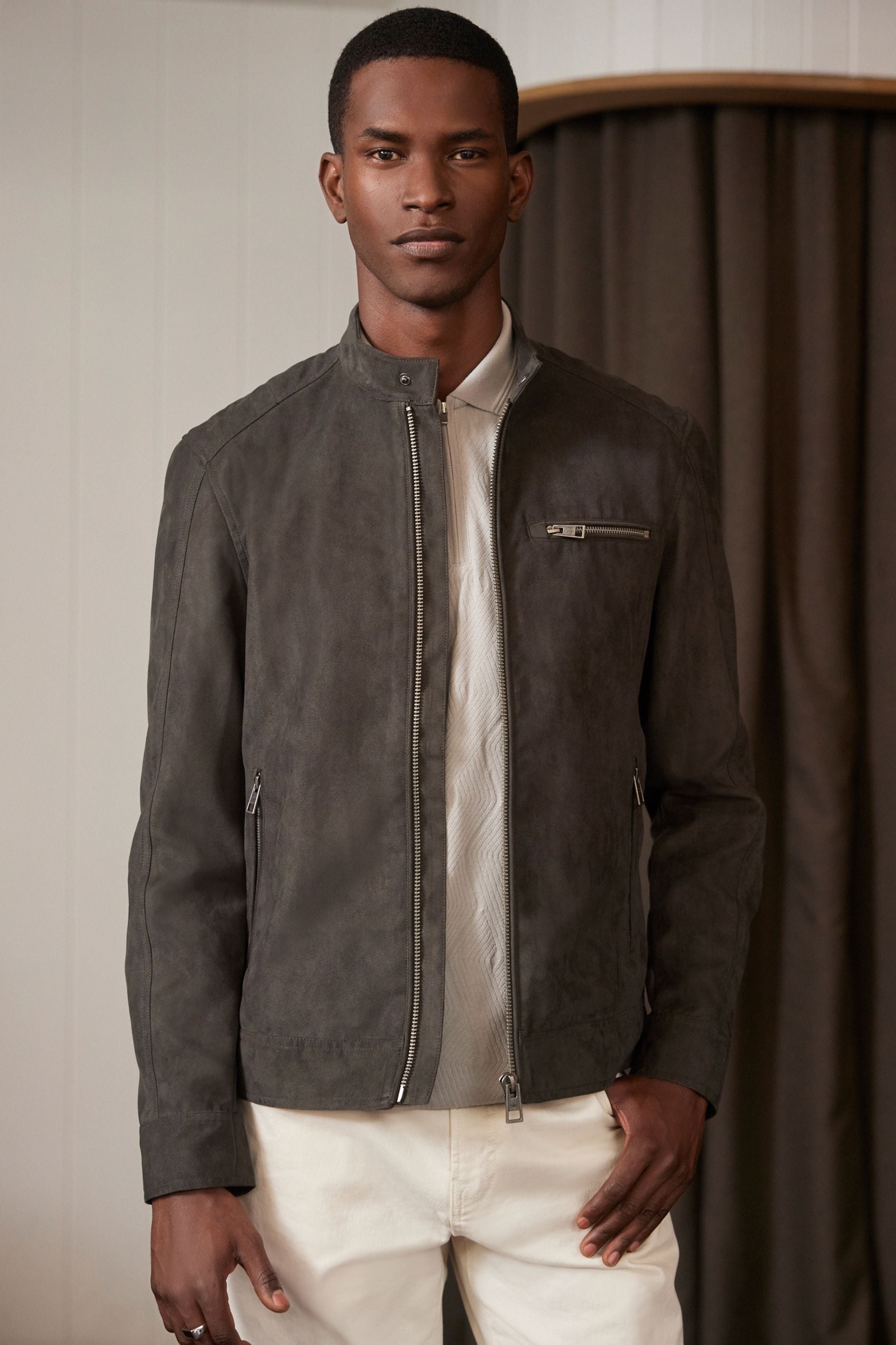 Faux on sale suede jacket