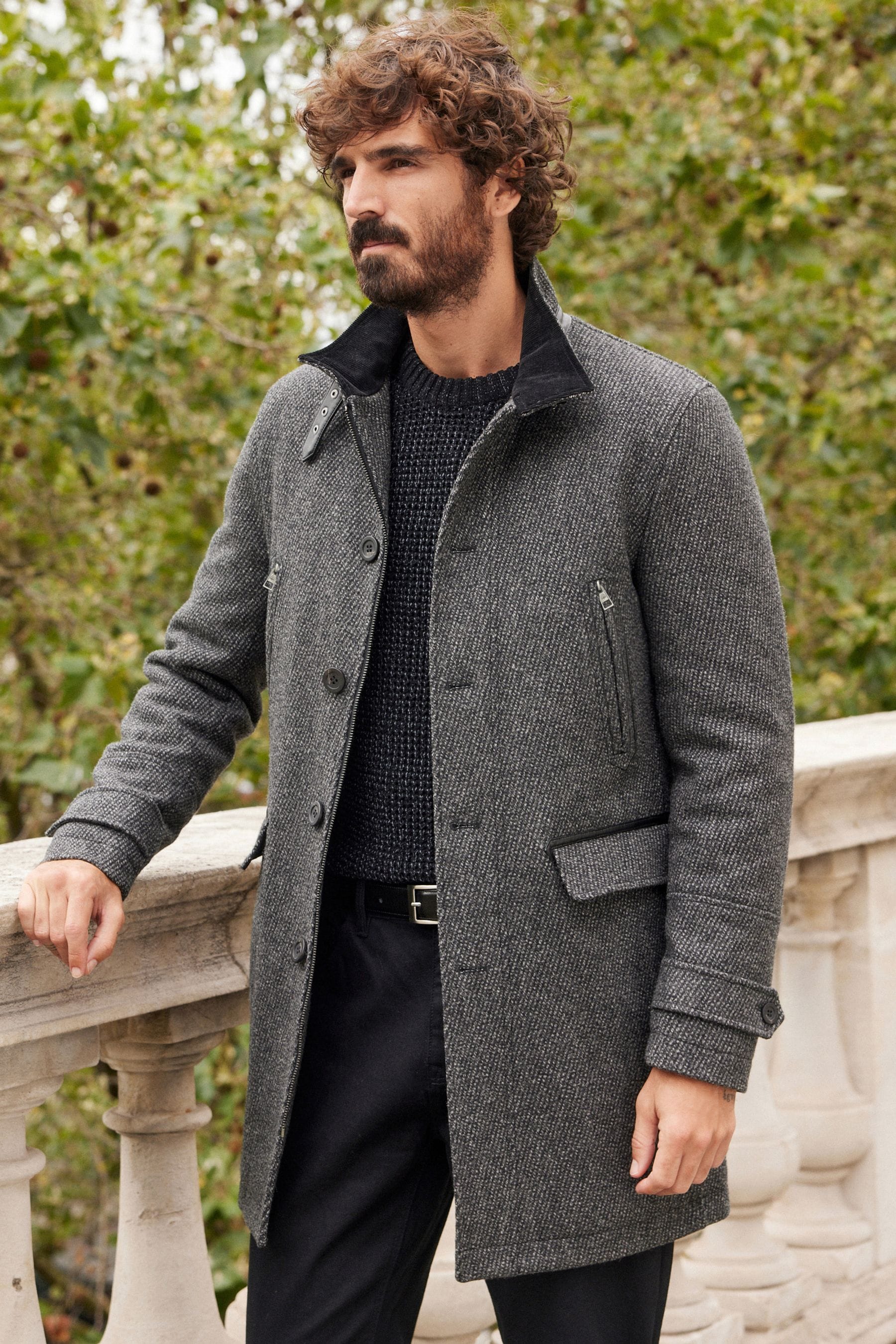Men's gray on sale wool coat