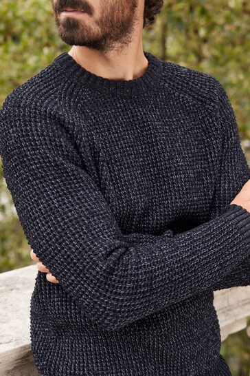 Buy Black Regular Chenille Knitted Jumper from the Next UK online shop