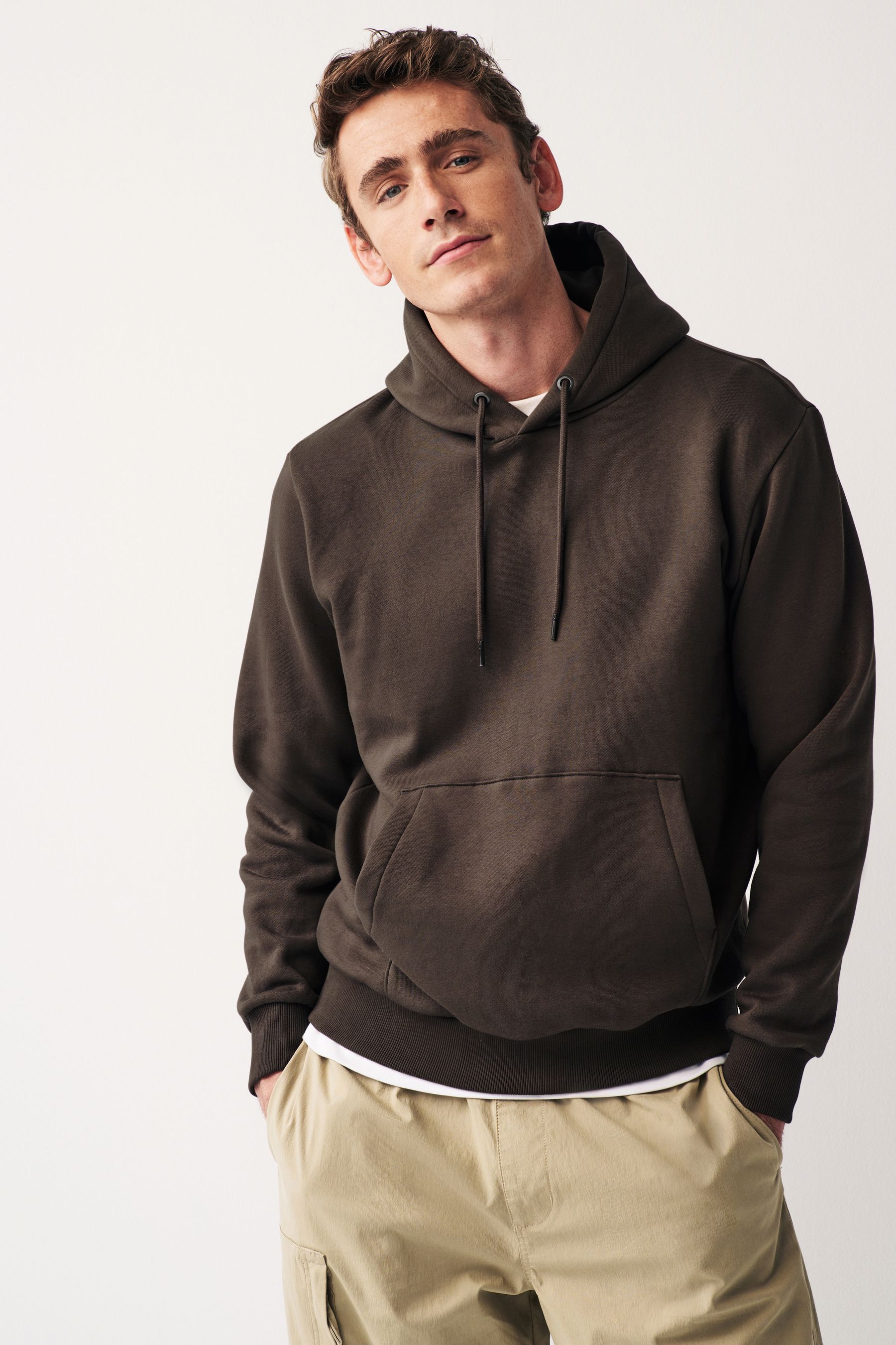 Mens shop brown hoodie