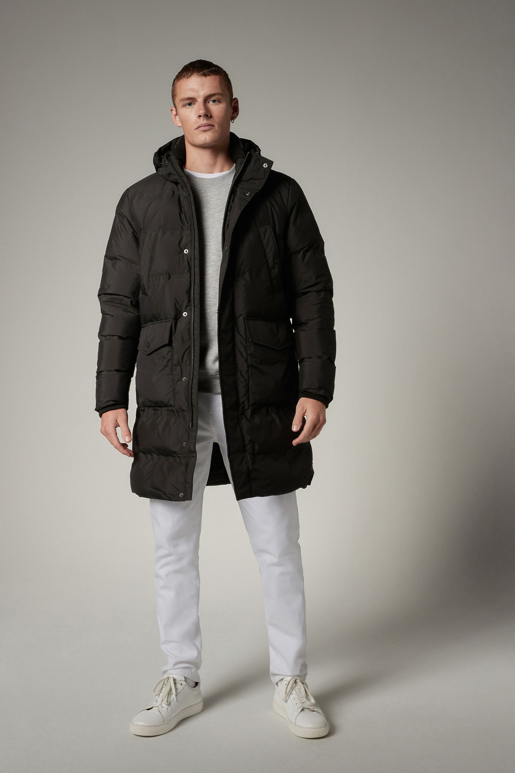 Long black puffer jacket clearance