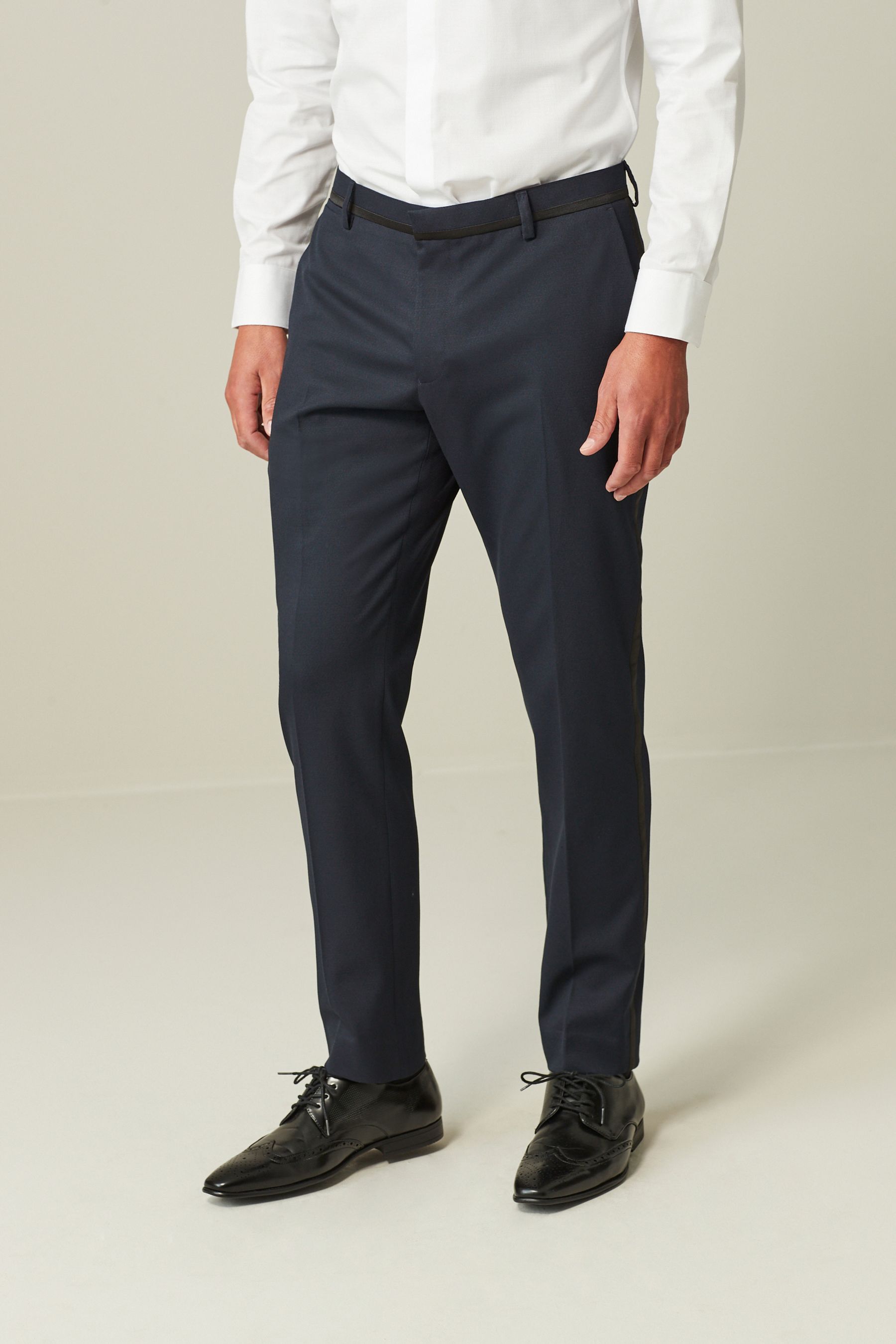 Slim fit top navy blue tuxedo