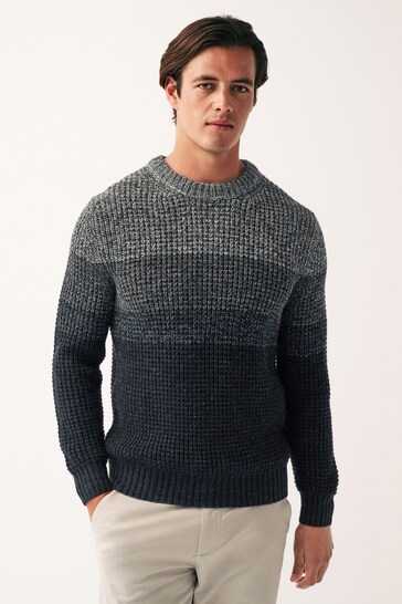 Buy Black Regular Knitted Colourblock Jumper from the Next UK online shop