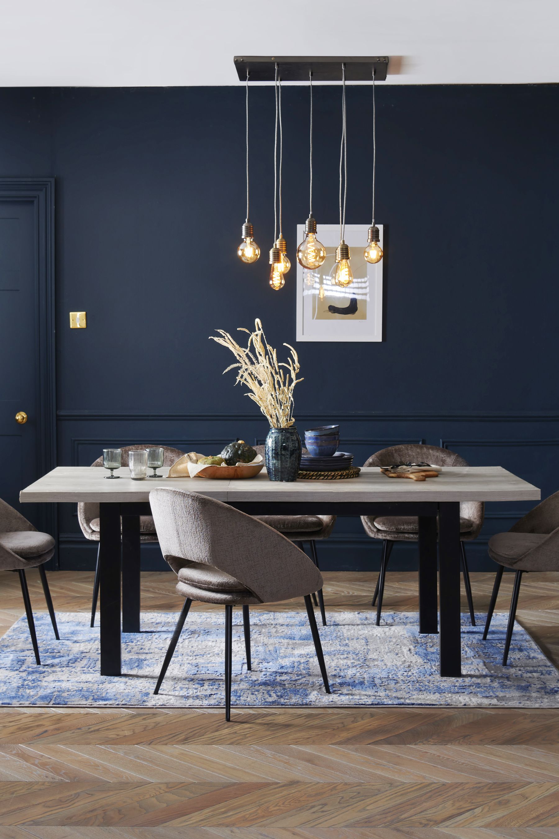 8 seater dining store table and chairs grey