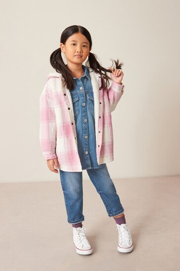 Pink Check Cosy Lined Shacket (12mths-16yrs)
