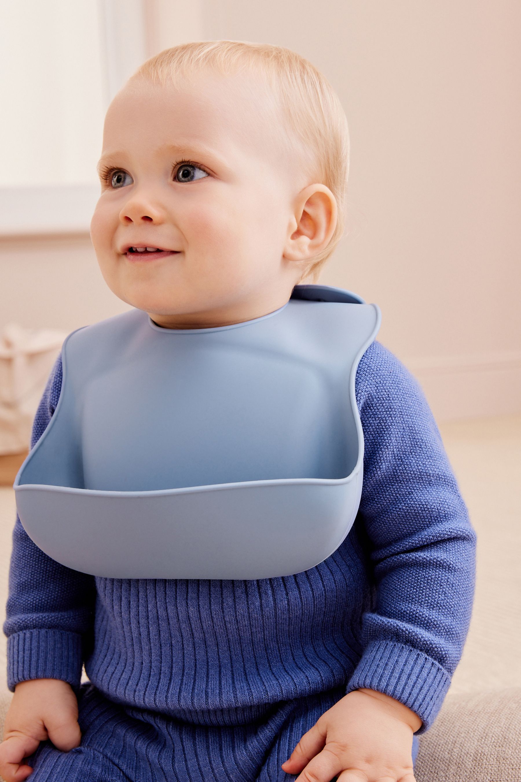 Buy Blue Silicone Bib from the Next UK online shop