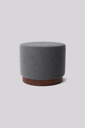 Swoon Smart Wool Anthracite Grey Penfold Small Ottoman
