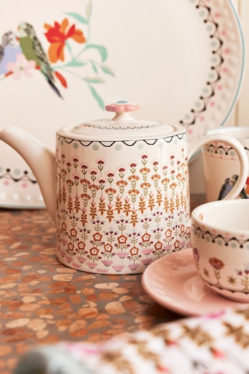 Cath Kidston Cream Painted Table Teapot 1L