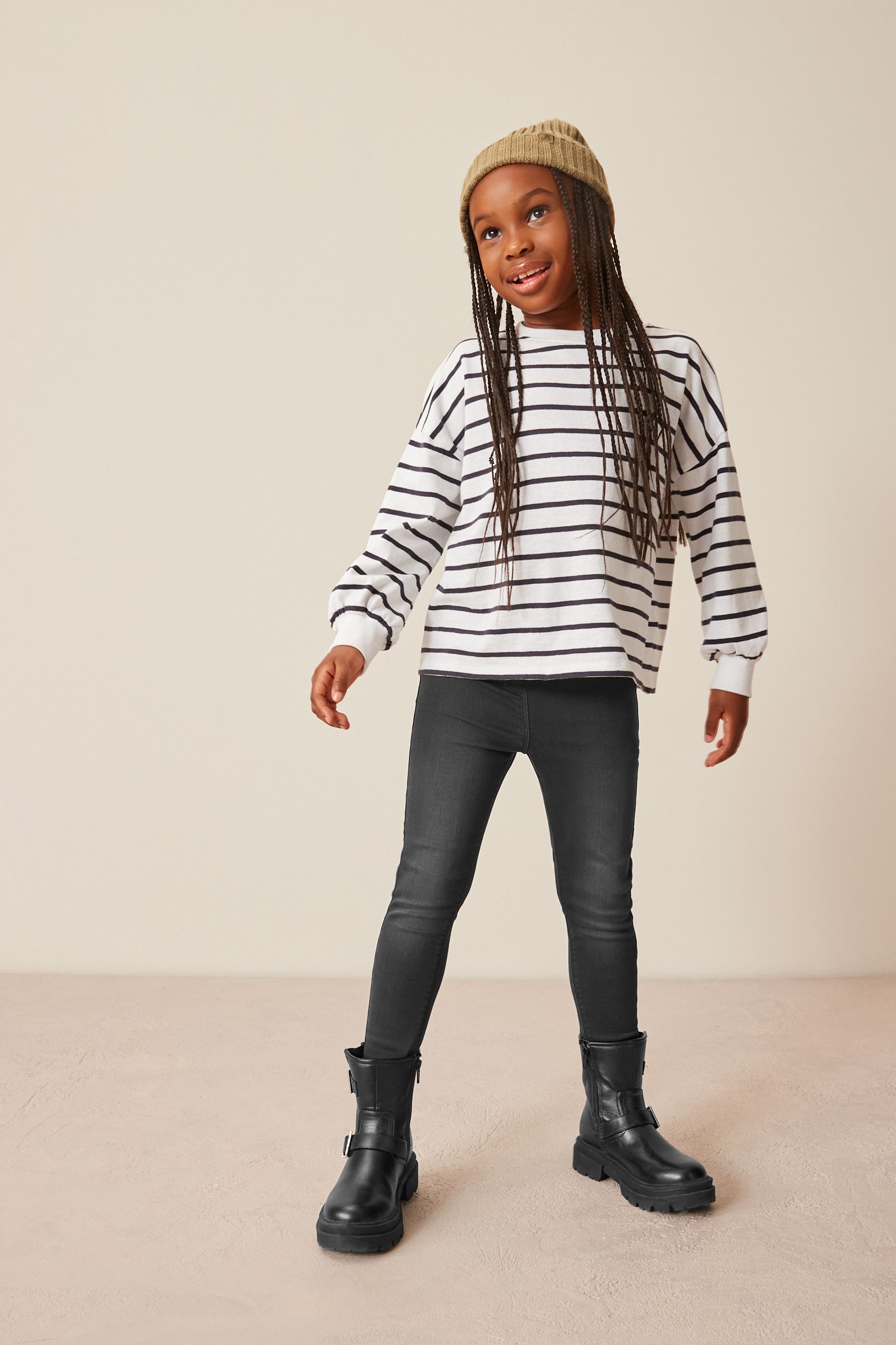 Buy Charcoal Grey Regular Length Stretch Jeggings 3 16yrs from