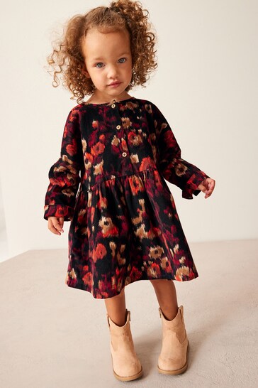 mini dress silhouette with an allover floral print