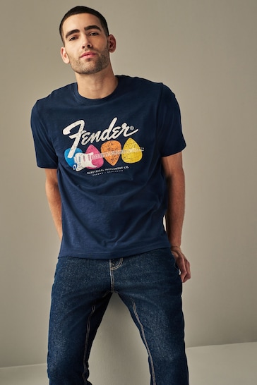 Navy Fender Band T-Shirt